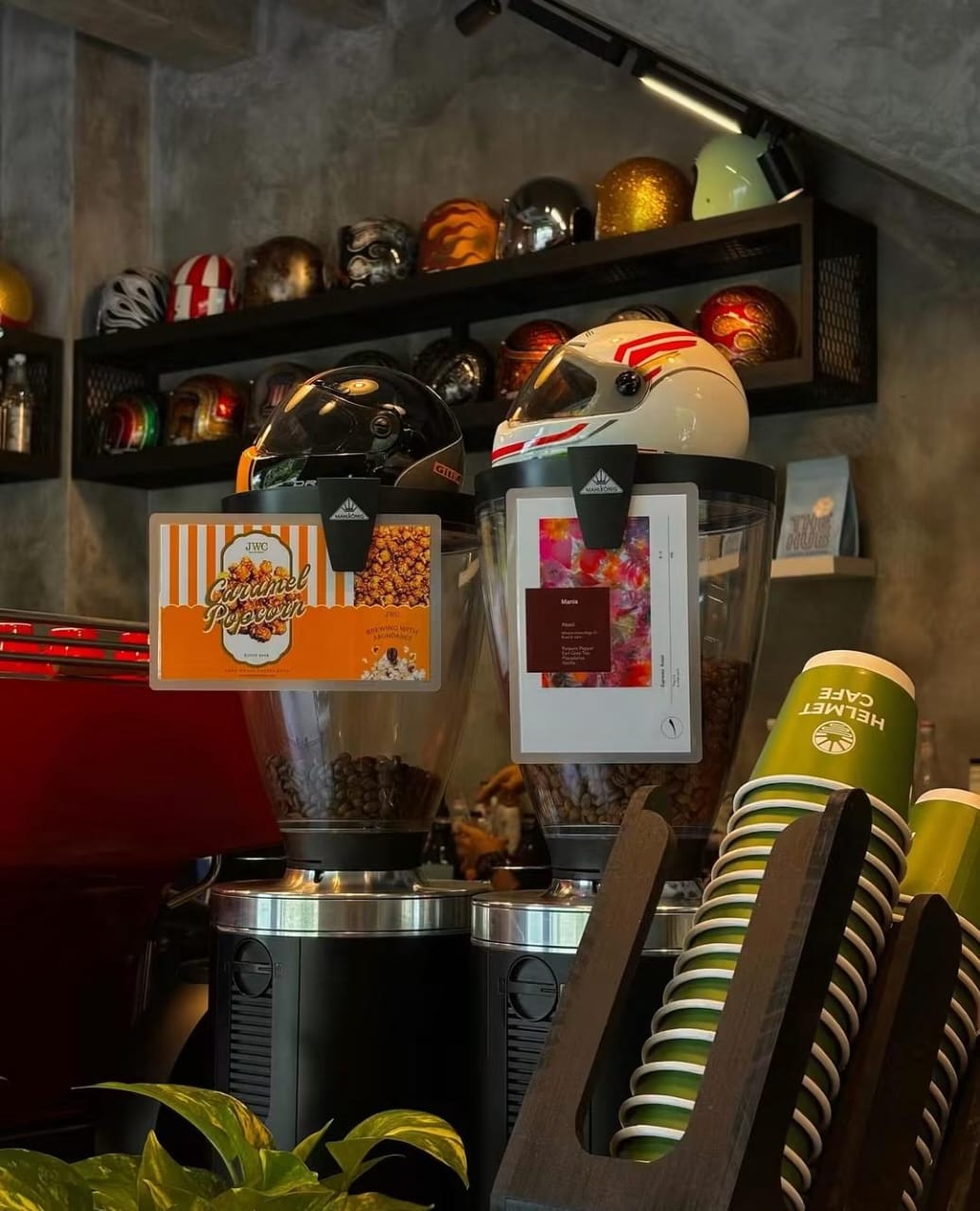 Helmet Cafe interior