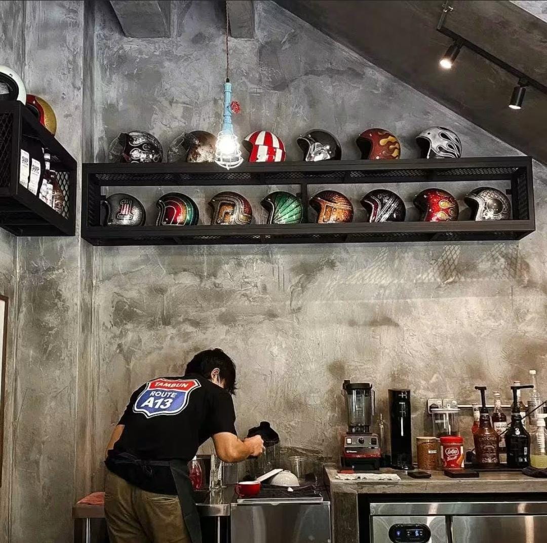 Helmet Cafe interior